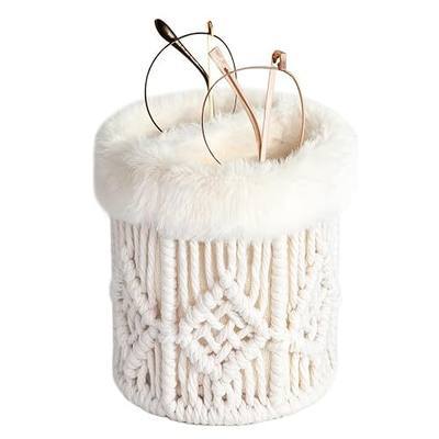 2 in 1 Glasses Holder, Anti-scratch Plush Lined Eyeglass Holder Stand for Nightstand Desk Eye-glass Storage Organizer