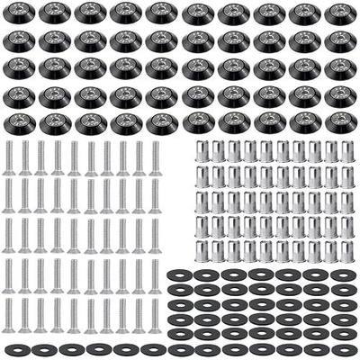Washer Fender Bolts 50 Sets Anodized Aluminum 6061 M6x20 CNC Finishing Engine Bay Dress Up Widebody Fender Flares Hardware Fastener Kit