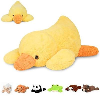 Niuniu Daddy Yellow Duck Weighted Stuffed Animals, 20 Inch 3.3 lbs Weighted Plushies, Heavy Calming Body Pillow for Sleeping, Sensory Lying Lap Pad Toy Huggable Gift for Kids and Adults