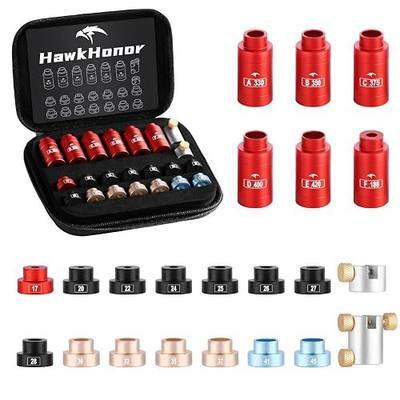 Bullet & Headspace Gauge Comparator Kit, Reloading Equipment | 14 Inserts + 6 Bushings + Comparator Body + Anvil Base, Fits .17-.45 & .420-.188 Calibers, Measures Ammo Seating Depth