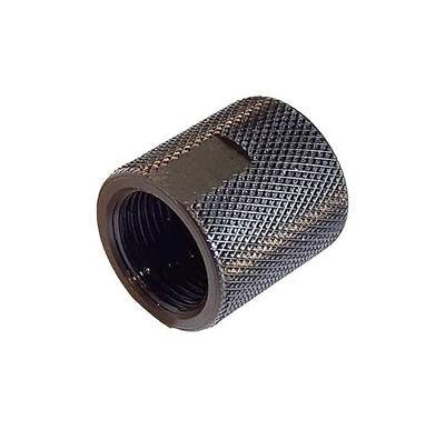 Thread Protector 1/2 x 28 W/Flats for .22LR .223 & 5.56, CNC Machined Thread Protector, Black Oxide Finish