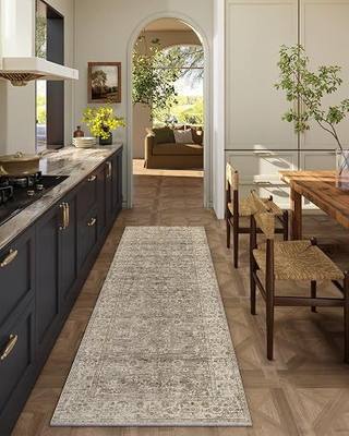 Washable Kitchen Rug Runners for Hallways: 2'x6' Bedroom Runner Rug Non Slip Low-Pile Stain Resistant Soft Indoor Floor Carpet Runner for Indoor Entryway Hallways Kitchen Laundry Room Farmhouse