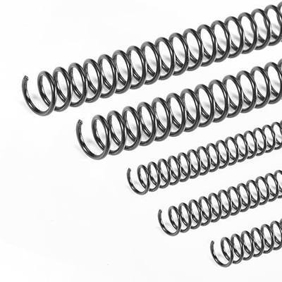 Binditek Plastic Spiral Binding Coils, 6 mm & 8 mm, Black, 200 Pack | Coil Binding Spines, 4:1 Pitch, 48 Loops, 100 of Each Size, 1/4 and 5/16 in, for Letter-Size Reports and Office Projects
