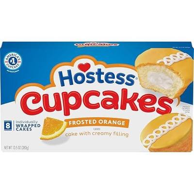 Hostass Orange Cupcakes, 8 Count