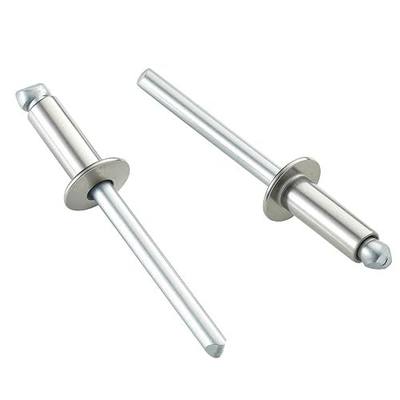 100pcs 3/16" x1/2" Stainless Blind Rivets,Pop Rivets,304 Stainless Steel Grip and Steel Mandrel, 4.8 x 12mm