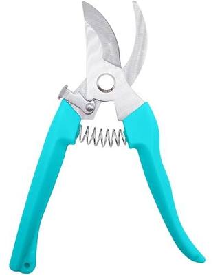 Pruning Shears for Gardening, 1 Pack Garden Scissors for Cutting Fresh Flowers, Floral Clippers for Plants, Fruits (Blue)