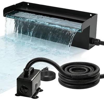16 Inch Pond Spillway Waterfall Kit with 930GPH Pump, for Up to 6000 Gallon Ponds, Garden Patio Outdoor Water Feature,Waterfall for Pond(3-Year Warranty)