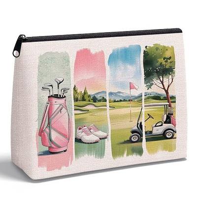 Golf Gifts for Women, Zipper Makeup Bag for Golfers | Gifts for Women Golfer: Birthday, Mothers Day, Christmas Stocking Stuffers, Travel Pouch, Golf Accessories