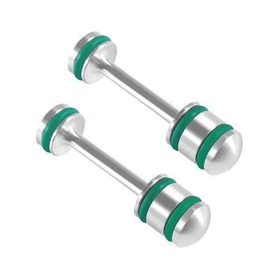 2-Pack Oil Diverter Barbell 6061-T6 Aluminum Alloy for GM Gen III & IV LS Engines - Fits LS1 LS2 LS3 LS6 LQ4 LQ9 L92 L99 4.8L 5.3L 5.7L 6.0L 6.2L - Billet Rear Galley Plug Performance Upgrade