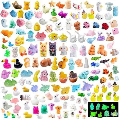 U-Zimikee 200 Pcs Mini Resin Animals - Miniature Animal Figurines Mini Animals to Hide Little Tiny Animal Figures Bulk for Fairy Garden Micro Landscape Decor Dollhouse Crafts Accessories
