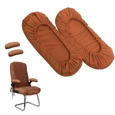 Kakalote Office Chair Armrest Covers, 1pair Stretchable Stretch Computer Chair Slipcover Desk Chairs Arm Cover for Office, Desk, Gaming Chairs (Coffee-No Sponge Pad)