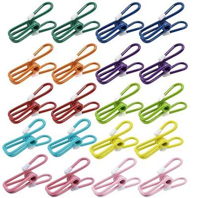 20 Pack Chip Clips Bag Clips 2.2 Inch (55mm) | Stainless Steel Bag Clip for Food Storage, Snack, Kitchen, Laundry Clothes Pins for Hang out The Laundry