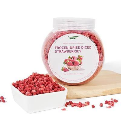 Freeze Dried Strawberries Pieces ,6 oz - Natural Sweet Frozen Strawberrys, Dehydrated Strawberries,No Additives, No Sugar, Dry Strawberry Fruit Flakes for Baking, Oatmeal, Cooking