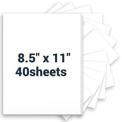 White Cardstock 8.5 x 11, 40 Sheets Card Stock, Construction Paper | 75 lb/200 gsm Thick Paper, White Card Stock, Cardstock Paper for Printing, Drawing, Invitations, DIY Cards, School Supplies