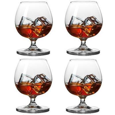 Brandy Bourbon Whiskey Cognac Scotch Drinking Glasses, Superb Lead-Free Crystal Snifter Glass for Cocktail Party Dishwasher Safe, 11.5 oz (Set of 4)