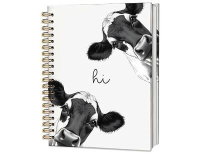 Cow Notebook Journal,Cow Gifts for Women Cow Lovers,Cute Girly Gifts Notebook Journal for Women Teen Girls Kids,Hardcover Spiral Notebooks Journals for Writing, 5.5x8.3 Inch