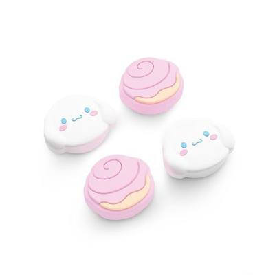 Kuitmor Thumb Grip Caps Compatible with Nintendo Switch 2, Silicone Joystick Grip Caps for Switch 2025, 4pcs, Cute Dog Style, Pink & White