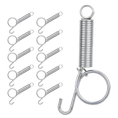 10Pcs Cat Door Latch Spring Hook, Pet Cages Door Metal Finger Spring Latch Hook, Large Rabbit Cages Lock for Fixing Small Animal, Rabbit, Dog, Cat, Parrot, Guinea Pig,Squirrel, Pet Cage Doors