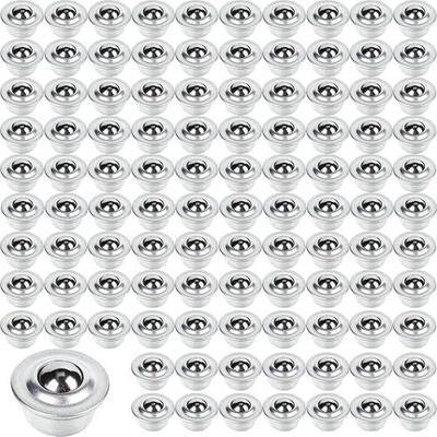 100PCS 5/8" Roller Ball Transfer Bearings, CY-15H Carbon Steel Ball Bearings Rollers, Ball Transfer Bearing Casters Universal for Conveyor, Transmission, Roller Stand, Load Capacity 44lbs