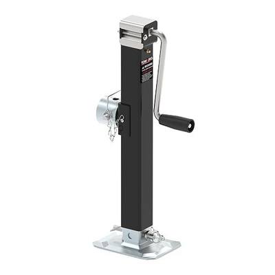 8000lbs Pipe Mount Tongue Jack, 15" Lift, Heavy Duty Trailer Jack | Side Mount Swivel Jack with Drop Leg, Weld On Jack for RV, Boat, and Utility Trailers