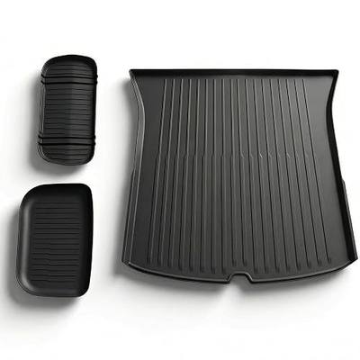 All Weather Cargo Liners for New 2025 2026 Tesla Model Y Juniper Trunk Mat with Front and Rear Frunk Trunk Tray Mats Protector Anti-Slip TPE Accessories (3PCS)