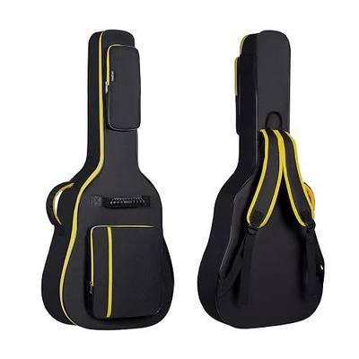 600D Waterproof Acoustic Guitar Gig Bag, 0.35" Padded 40/41/42" Case | Fits 12 String & Dreadnought Guitars | 3 Storage Pockets | Neck Fixed Strap | Adjustable Shoulder Straps for Travel & Lessons
