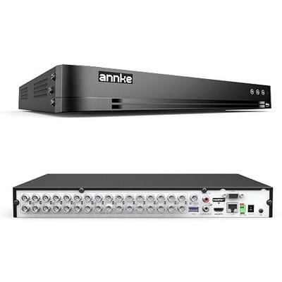 ANNKE 32CH 3K Lite Digital Video Recorder, Human/Vehicle Detection, NO HDD | H.265 Pro+, 5-in-1 Hybrid CCTV 32 Channel Security DVR, Home/Business Surveillance, 24/7 Recording, P2P Remote Access, Black