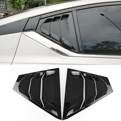 for Nissan Altima Sedan 2019-2025 Rear Side Window Louver -Piano Black | Rear Side Triangular Window Visor, Air Vent Scoop Shades Cover Trim Blinds, Sport Style, Car Exterior Upgrade Accessories