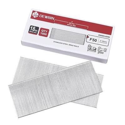 18 Gauge Stainless Steel Brad Nails, 1000 Counts 2-Inch 18GA Brad Nails, Nail Gun Nails for Pneumatic, Electric Brad Nailer Gun