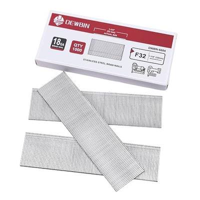 18 Gauge Stainless Steel Brad Nails, 1000 Counts 1-1/4-Inch 18GA Brad Nails, Nail Gun Nails for Pneumatic, Electric Brad Nailer Gun