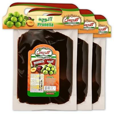 GOALDEES Prunella Aloocheh Paste with Pits Traditional Sour Snacks Pack of 3 (3 x 110g)