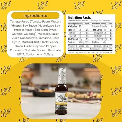 Dale's Steak Sauce, No Cholesterol | Delicious on All Meats, Fish, Poultry, and Vegetables | (1) 10 oz Bottle | No Long Marinating, Savory Blend of Exotic Spices!