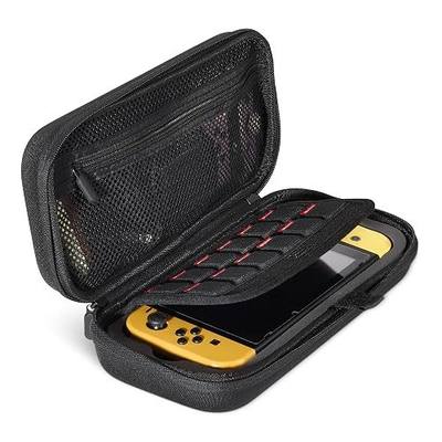 Amazon Basics Universal Nintendo Switch Case with 12 Game Card Slots, Fits Switch OLED and Switch 2, Black, 1-Pack