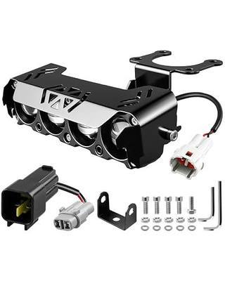 Four Bulbs Headlight Kit Fits for Talaria Sting R MX4 Sur-Ron Segway X260 | Plug and Play Motorcycle LED Front Light with Adjustable Bracket & Adapter Harness, Protective Covers