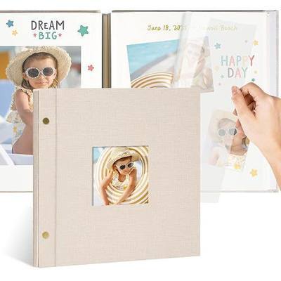 Linen Self Adhesive Photo Album 10x10 20 Pages Beige | Window cover, Scrapbook album, 2x3 4x6 5x7 photos, Wedding memories, Family keepsakes