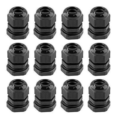 1/2" NPT Cable Glands, 12 Pack, 6-12mm | Waterproof Connectors, IP68 Waterproof, Nylon Joints, Includes Gaskets