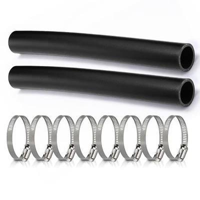 2pack Gas Tank Filler Hose with 8 Clamps, 2" ID Reinforced Gasoline Fuel Filler Neck Hose (15 7/8" Long)
