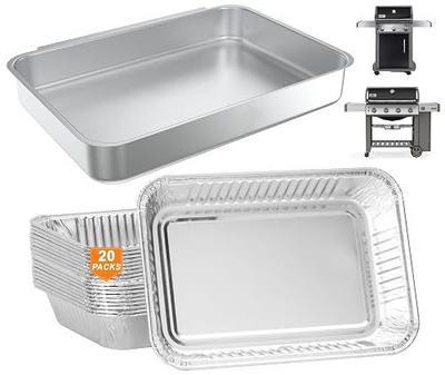 93305 7515 GS4 Genesis II Drip Pan Kit for Weber Genesis 2 300/400, Spirit 200/300 Grease Tray Replacement 83156 Grease Catch Pan w/ 20PCS 6415 Drip Pan Liners for Weber Summit, Platinum Grills, etc.