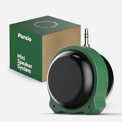 Mini Portable 3.5mm Line-in Aux Speaker, 5W Quality Sound Rubber Stand