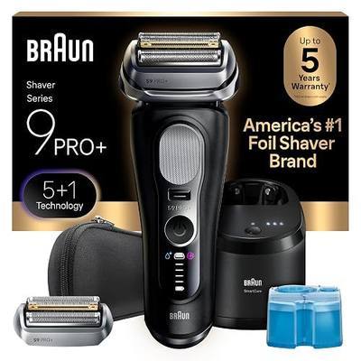 Braun Series 9 PRO+ Electric Shaver for Men, Wet & Dry Foil Razor, 6-in-1 SmartCare Center, Built-in Precision ProTrimmer, Replacement Head, Travel Case, Black 9660CCPS