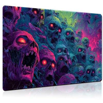 MTG Playmat 24x14 Inch Desk Mats | Optional Game Zone Layout | Non-Slip Rubber Base | Stitched Edges | Includes Free Storage Bag | for TCG, Board Games, and Desk Mats(Goreveil,Without Zone)