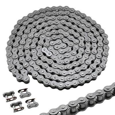 #50 Roller Chain, 10 Feet Carbon Steel Chain with 4 Free Connecting Links