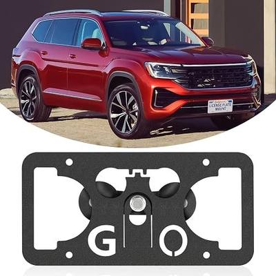 No Drill Front License Plate Mount Compatible with Volkswagen Atlas 2018-2026, Front License Plate Grille Bracket Car Tag Holder, Includes Anti-Theft Screws