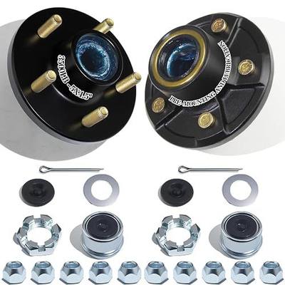 3500lb 5 on 4.5 Pre-Lubricated Trailer Hub Kit for #84 Tapered Axle | Trailer Hub 5 Lug with Pre-Assembled L44649 L68149 Bearings and 1.72'' Grease Seal, for 1-1/16'' to 1-3/8'' Spindle