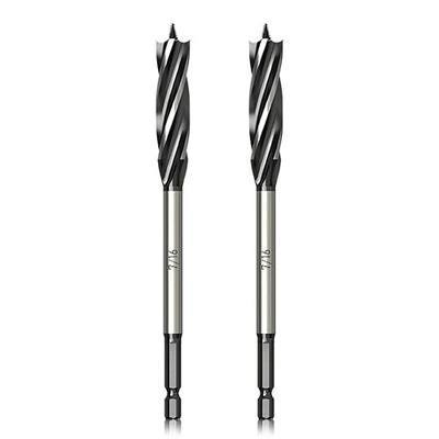 Wood Drill Bit 7/16 in. x 6-1/2 in. x 2Pcs Auger Drill Bits for Wood with 1/4 Inch Quick Change Hex Shank