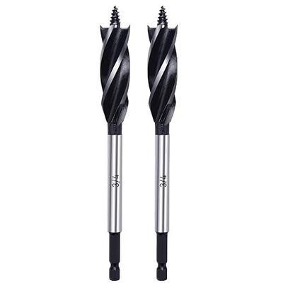 Wood Drill Bit 3/4 in. x 6-1/2 in. x 2Pcs Auger Drill Bits for Wood with 1/4 Inch Quick Change Hex Shank