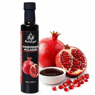 Pomegranate Molasses by Naturyol , 100% Natural Pomegranate Syrup, Mediterranean Pomegranate Concentrate for Salad Dressings, Ideal for Cooking and Muhammara, Marinades, Glazes, Cooking & Desserts,No Additives, No Added Sugar, 12 oz