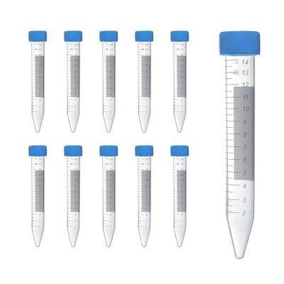 25 PCS 15mL Conical Centrifuge Tubes,Plastic Test Tube | with Printed Graduation and Write-on Spot,Non-pyrogenic, DNase/RNase Free,EO sterilized,Screw Caps