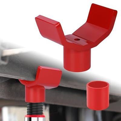 2-in-1 Bottle Jack Adapter - Universal Steel Adapter for Safe Jack Lift, Fits 1.61-Inch (41mm) or Smaller Bottle Jacks, Works with Round Axles (4.5" Max) & Square Axles (3.5" Max)