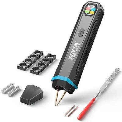 SEESII Battery Spot Welder: Battery Welder with Visual Display, 3360W Max Power with 1-99 Gears, Copper Tips, Portable Spot Welder for Battery DIY, Repairs, Outdoor Use